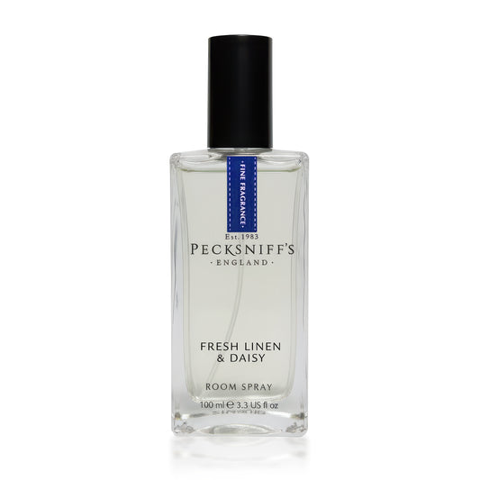 Pecksniffs Fresh Linen & Daisy Square Room Spray | 100ml/3.38 Fl Oz
