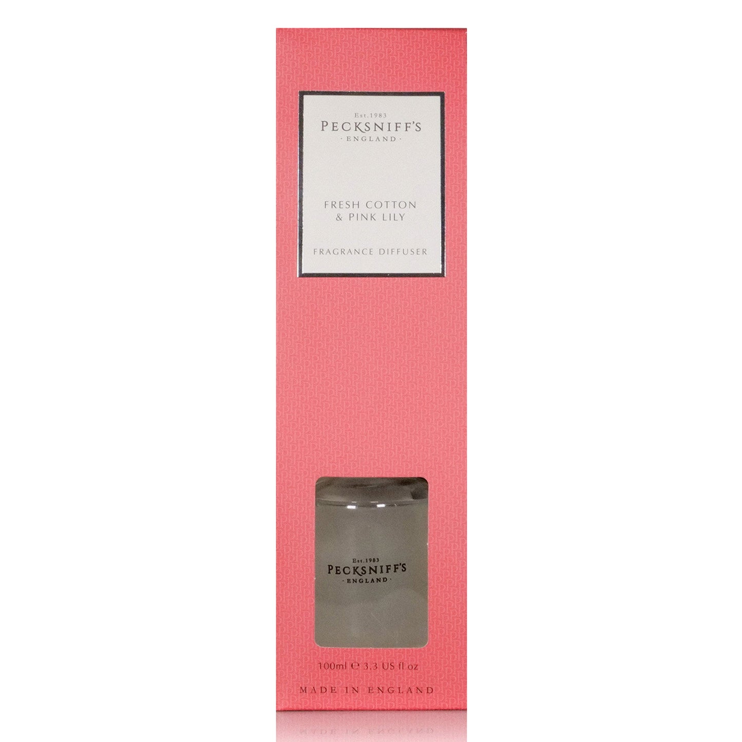 Pecksniffs Fresh Cotton & Pink Lily Diffuser | 100ml/3.38 Fl Oz