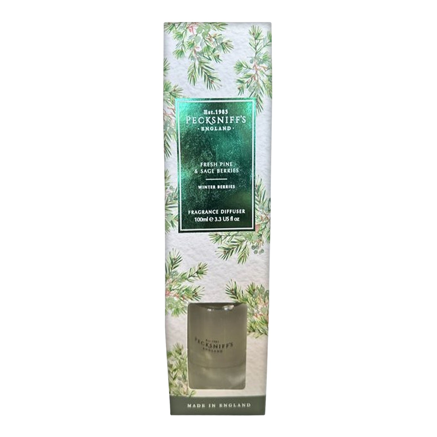 Pecksniffs Fresh Pine and Sage Berries Diffuser | 100ml/3.38 Fl Oz