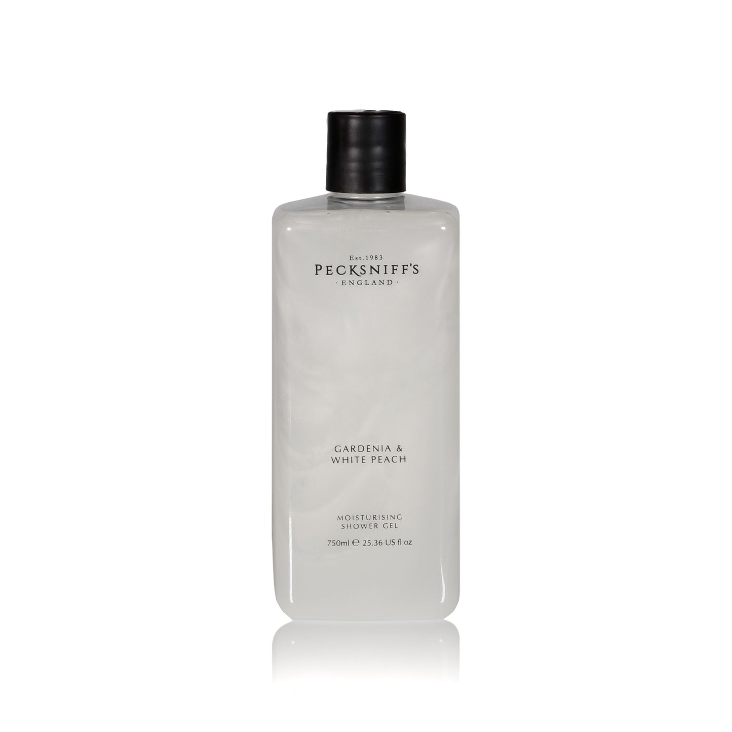 Pecksniff's Gardenia & White Peach Moisturizing Shower Gel | 750ml / 25.366 Fl Oz