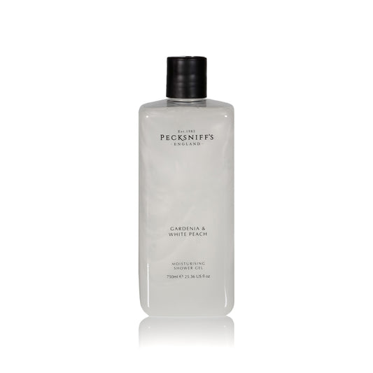 Pecksniff's Gardenia & White Peach Moisturizing Shower Gel | 750ml / 25.366 Fl Oz