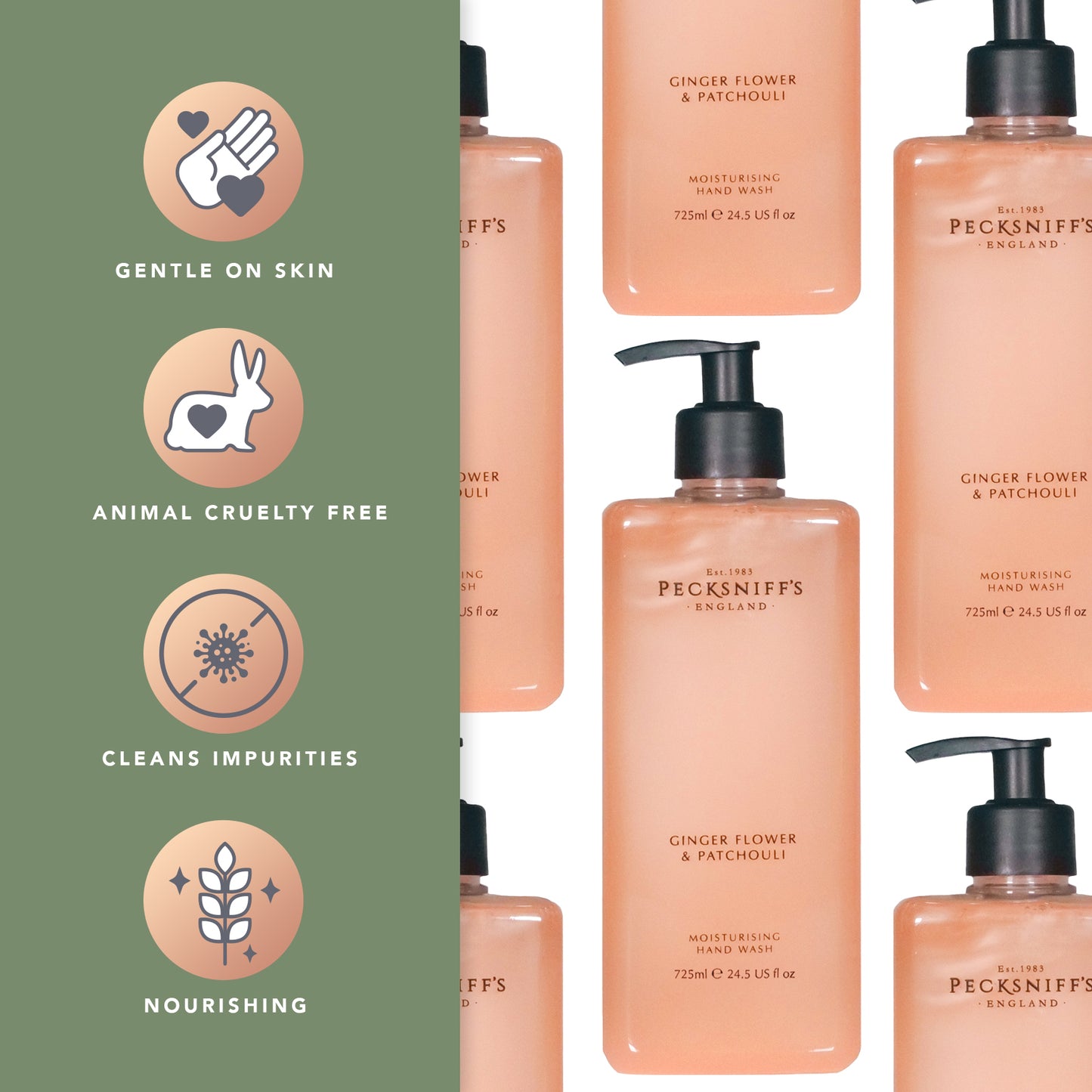 Pecksniff's Ginger Flower & Patchouli Hand Wash 725 ml/24.5 Fl Oz