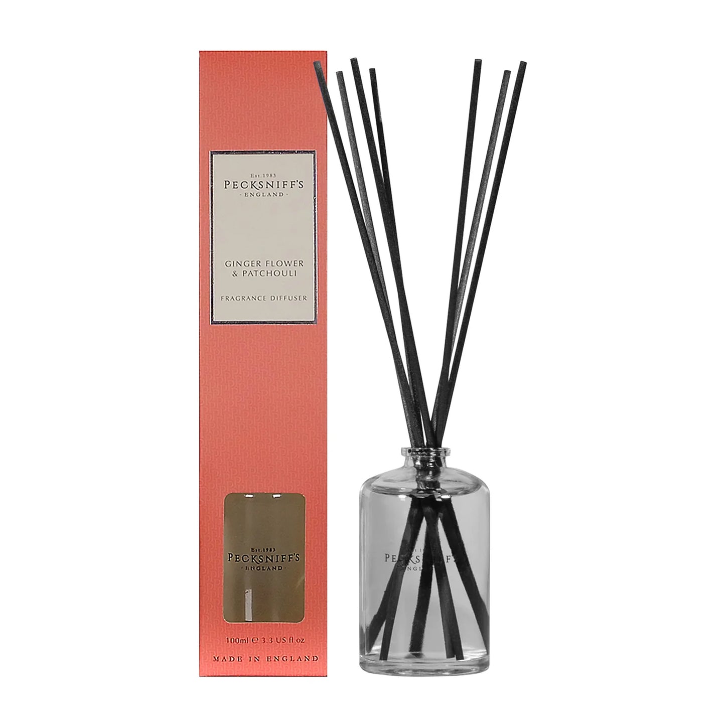 Pecksniffs Ginger Flower & Patchouli Diffuser | 100ml/3.38 Fl Oz