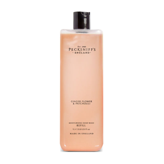 Pecksniff's Ginger Flower & Patchouli Scented Moisturizing Hand Wash Refill | 1 L/1000 ml, 33.8 fl oz