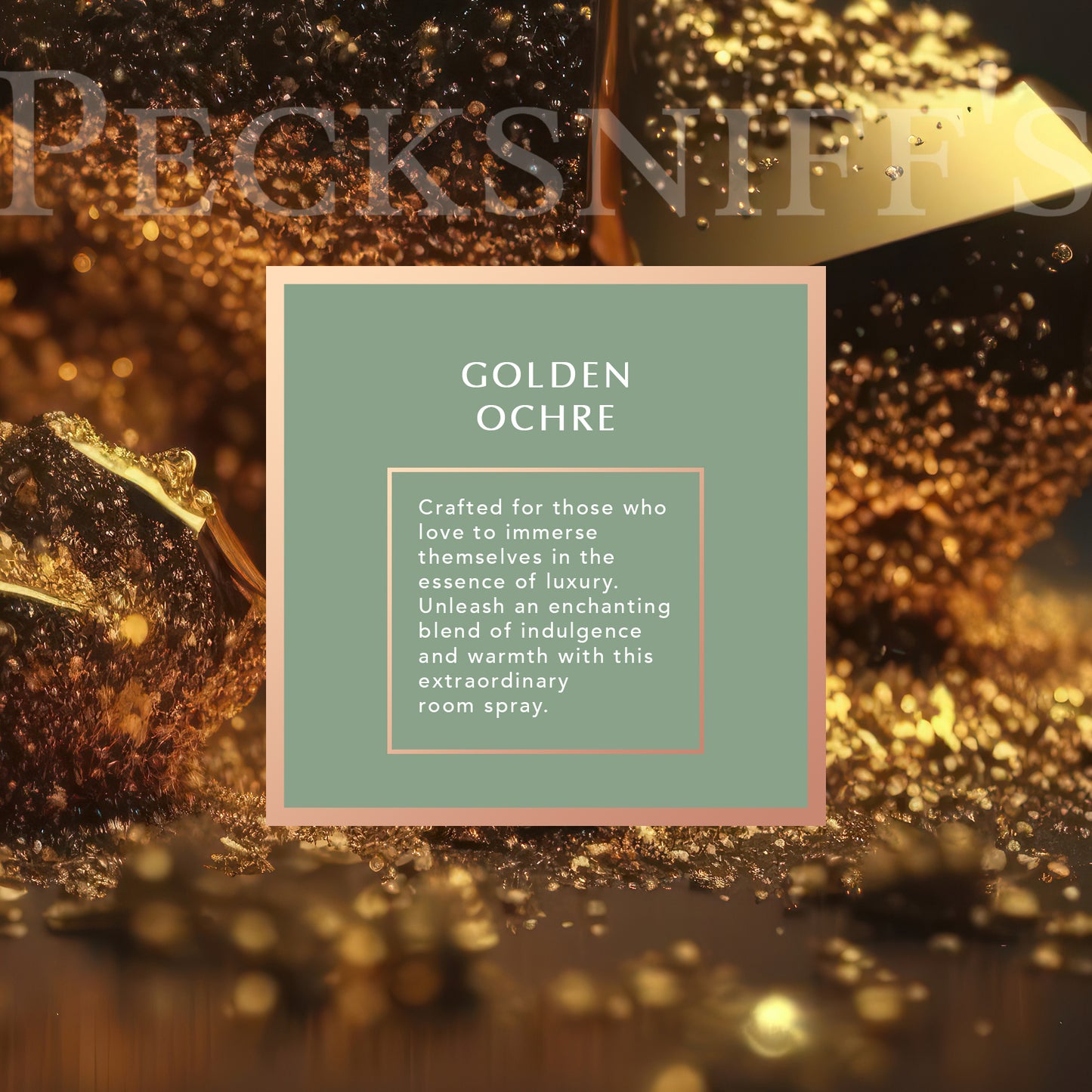 Pecksniffs Golden Ochre Classic Room Spray | 100ml/3.38 Fl Oz