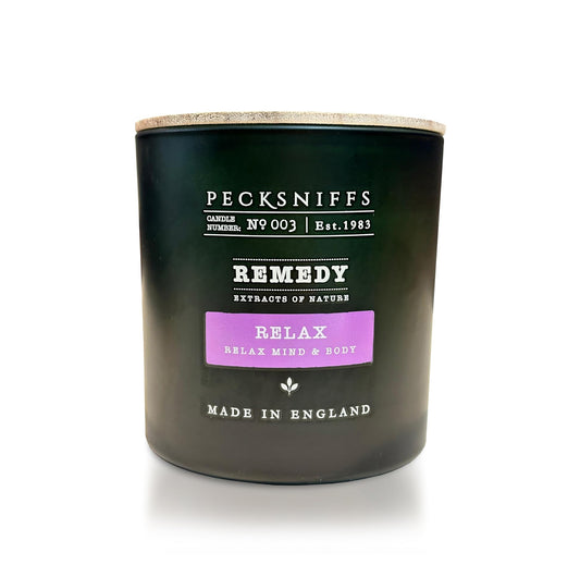 Pecksniffs Remedy Green Tall Relax Candle | 3 Wicks, 550g /19.4 oz