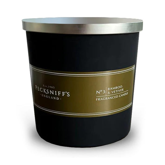 Pecksniffs Bamboo & Vetiver Candle | 3 Wicks, 550g/19.40oz