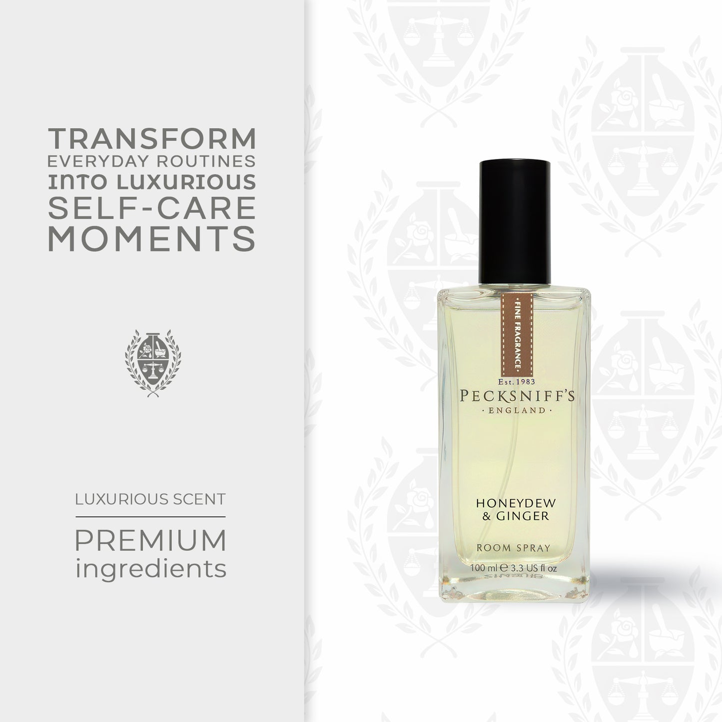 Pecksniffs Honeydew & Ginger Classic Room Spray | 100ml/3.38 Fl Oz