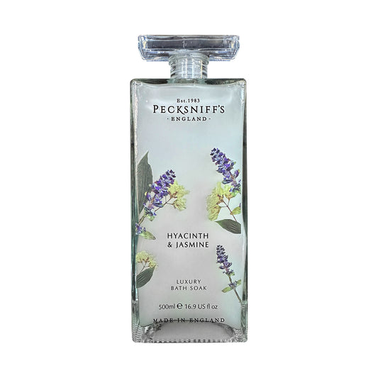 Pecksniffs Hyacinth & Jasmine Bath Soak Decanter | 500ml/16.9 Fl Oz