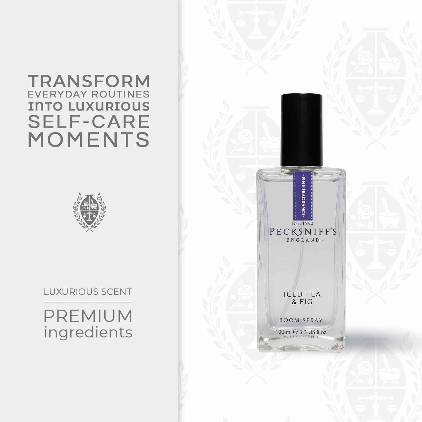 Pecksniffs Iced Tea & Fig Classic Room Spray | 100ml/3.38 Fl Oz
