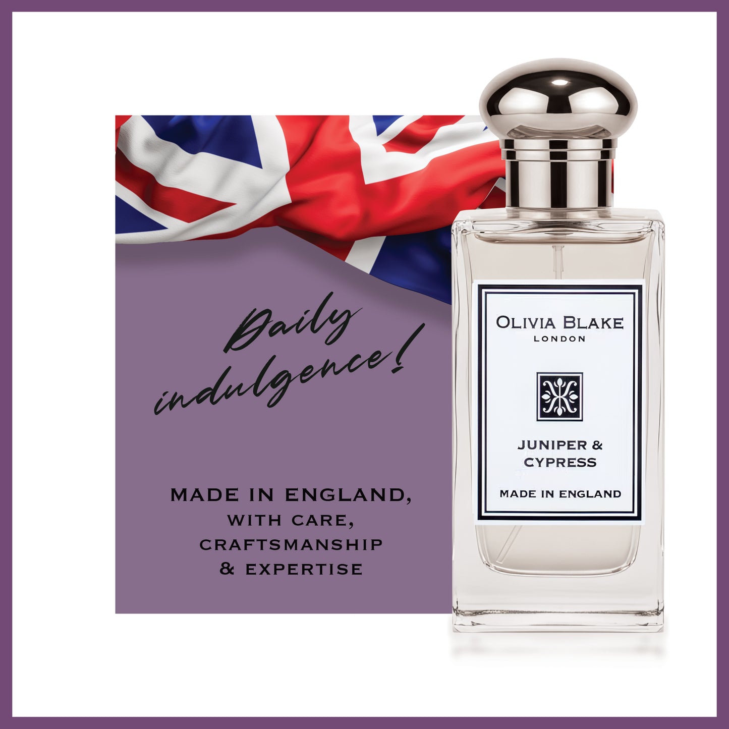 Olivia Blake Juniper & Cypress Perfume for Women – Fine Fragrance Eau de Cologne Spray, 100 ml/3.3 fl oz