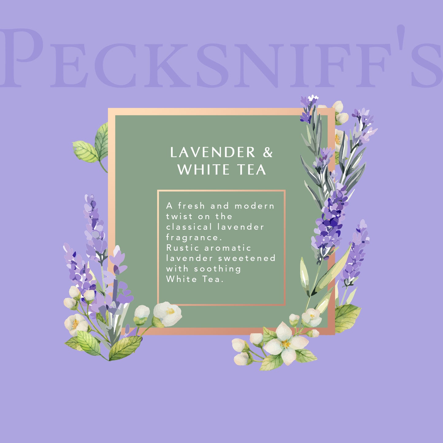 Pecksniff’s Lavender & White Tea Foaming Bath Soak – Luxury Bubble Bath, 1L / 33.8 fl oz, Made in England