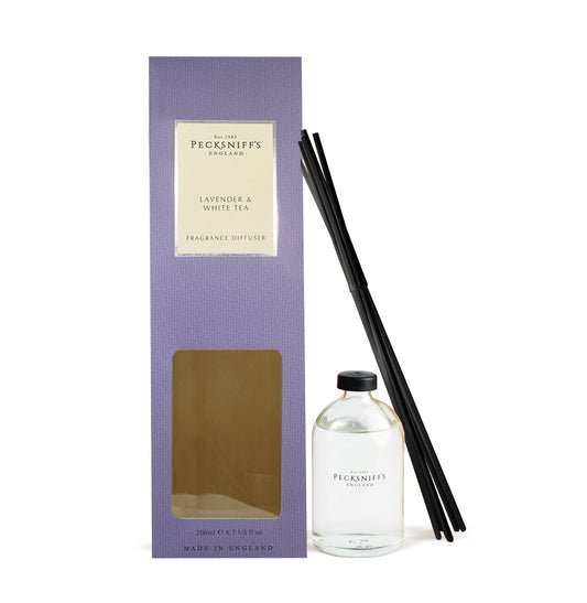 Pecksniffs Lavender & White Tea Diffuser | 200ml/6.76 Fl Oz