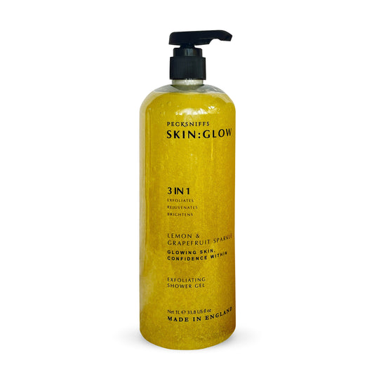 Pecksniffs Lemon & Grapefruit Sparkle Exfoliating Shower Gel | 1000 ml / 33.80 Fl Oz