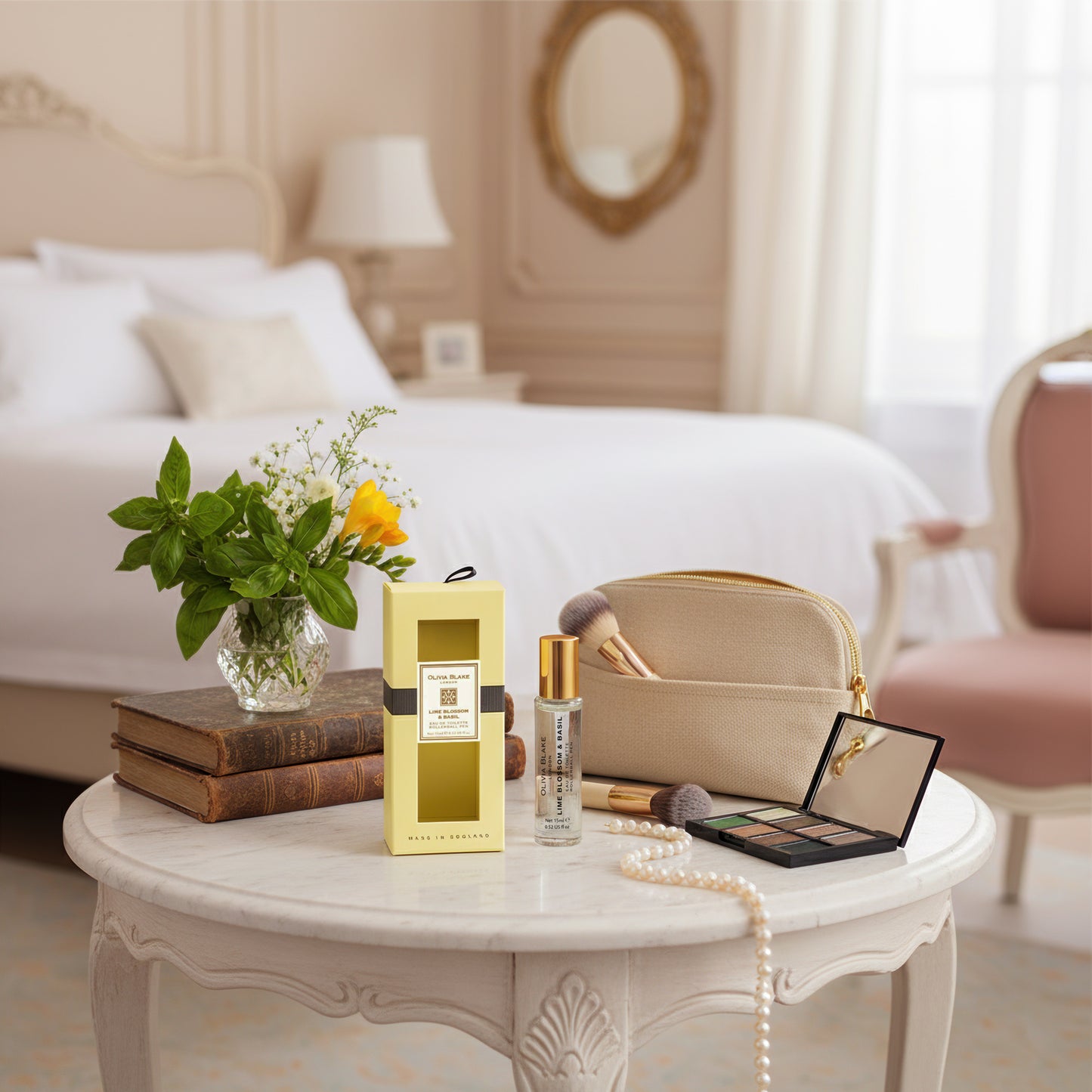 Olivia Blake Lime Blossom & Basil Perfume Roller Ball – 15 ml/0.52 fl oz Fine Fragrance Eau de Toilette, Travel Size Perfume for Women