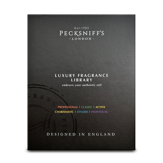 Pecksniff’s Men’s Luxury Fragrance Library Gift Set – 6x10ml Eau de Toilette Collection – Luxury Cologne Sampler, Made in England