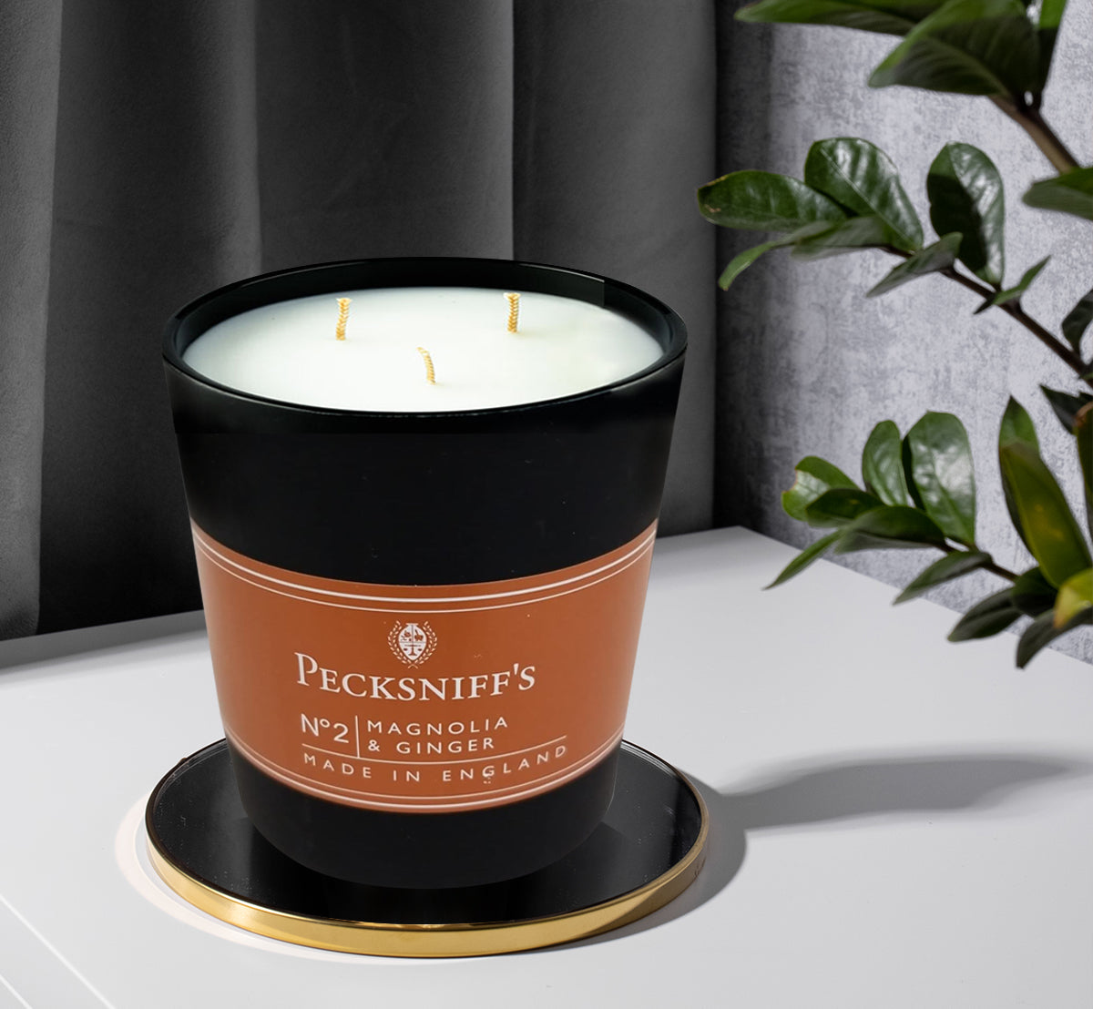 Pecksniffs Magnolia & Ginger Candle | 3 Wicks, 515g /18.16oz