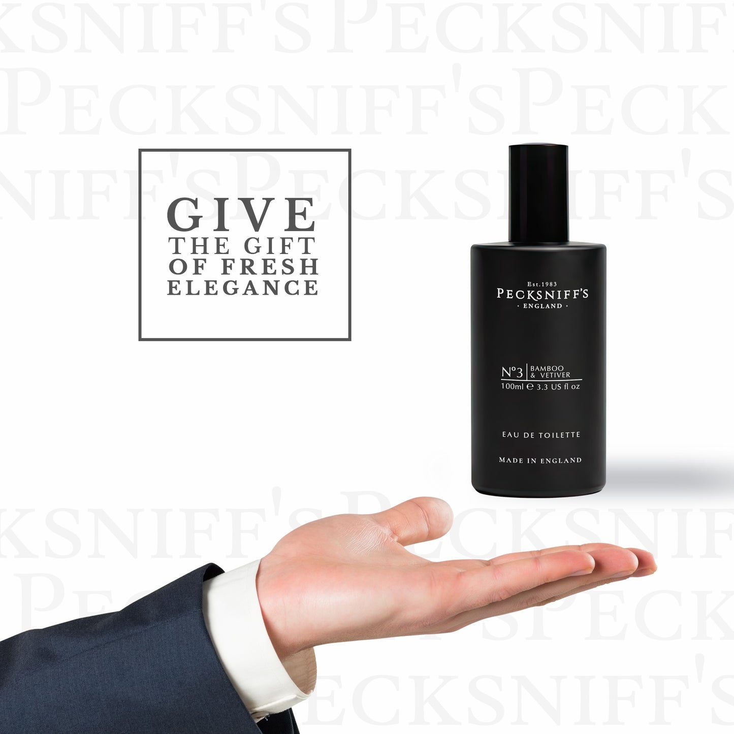 Pecksniff’s Mens Eau de Toilette Bamboo & Vetiver, 100 ml/3.3 fl oz