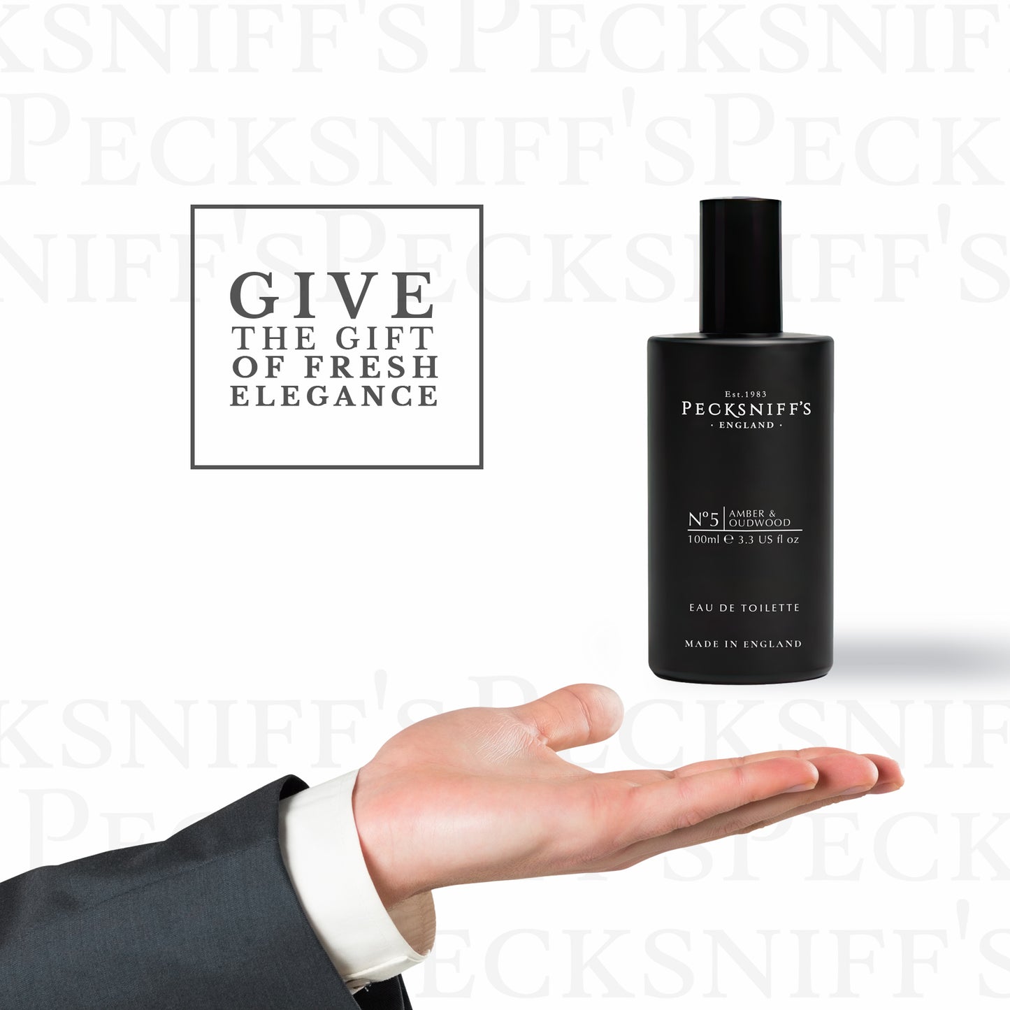 Pecksniff’s Mens Eau de Toilette Amber Oud Wood, 100 ml / 3.3 fl oz