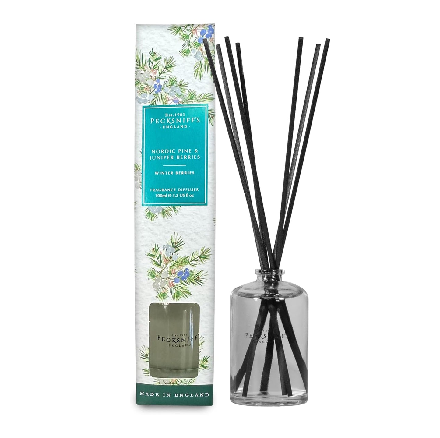 Pecksniffs Nordic Pine and Juniper Berries Diffuser | 100ml/3.38 Fl Oz