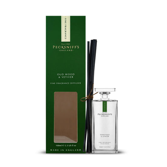 Pecksniffs Oudwood & Vetiver Diffuser | 100ml/3.38 Fl Oz