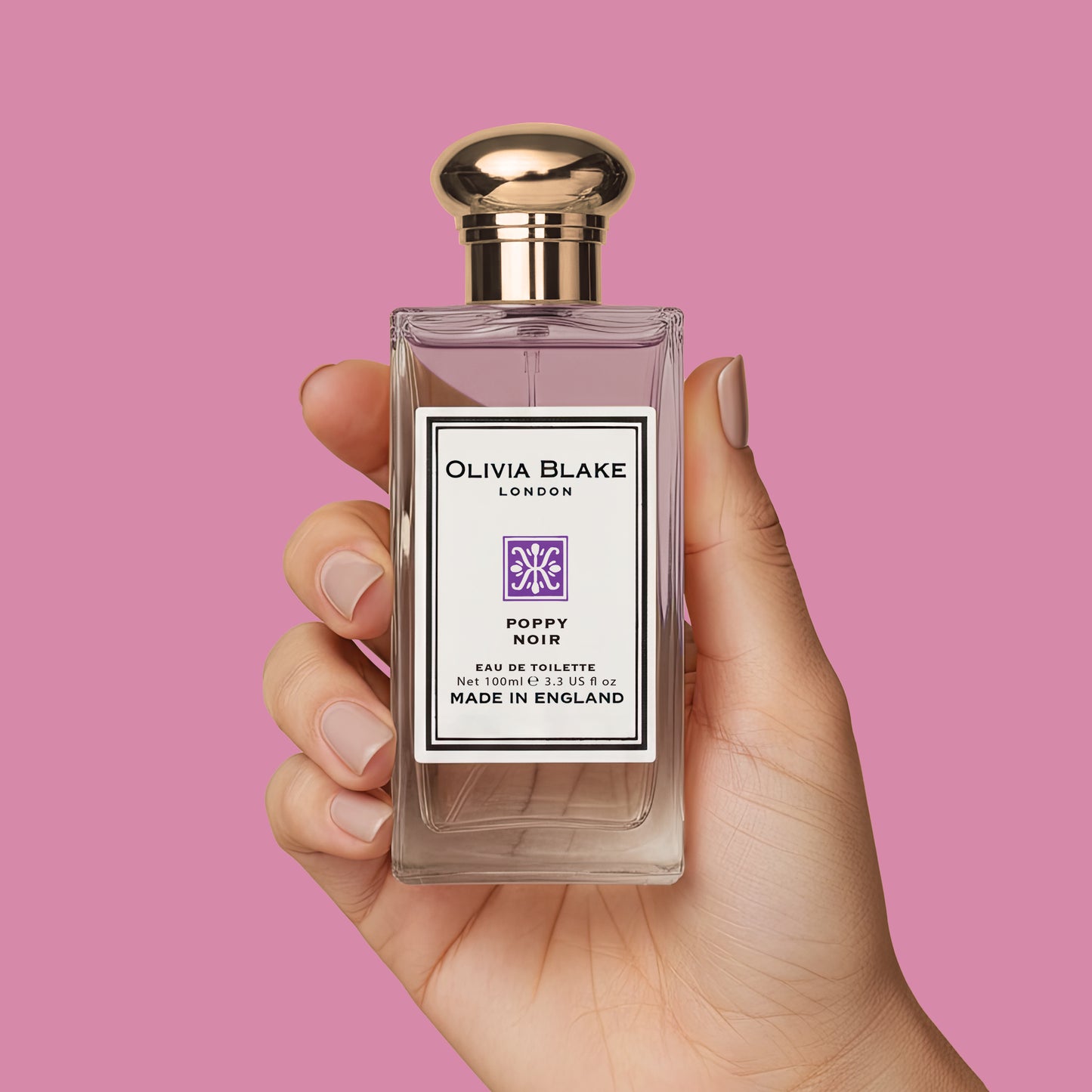 Olivia Blake Poppy Noir Eau de Cologne Spray – Fruity Floral Unisex Cologne with Iris, Tonka & Musk Notes, 3.3 fl oz