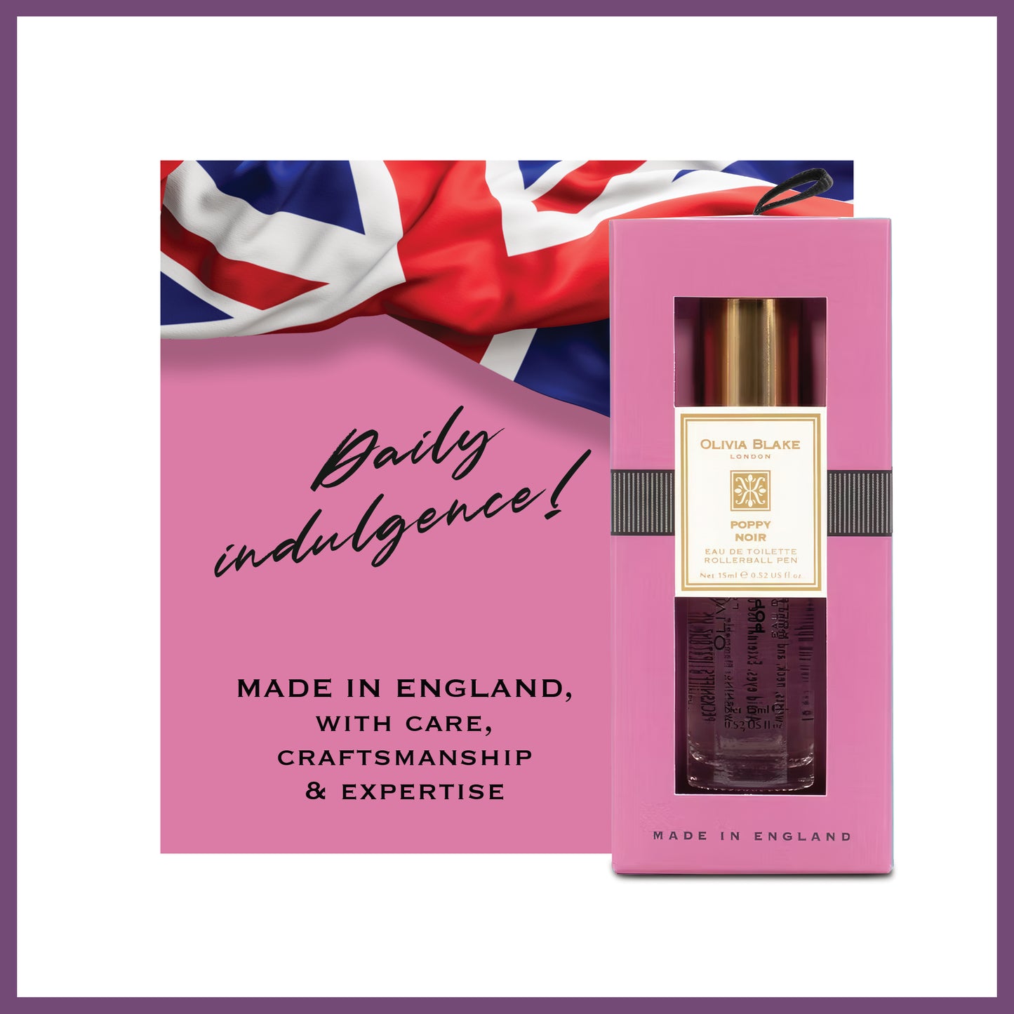 Olivia Blake Poppy Noir Perfume Roller Ball – 15 ml/0.52 fl oz Fine Fragrance Eau de Toilette, Travel Size Perfume for Women