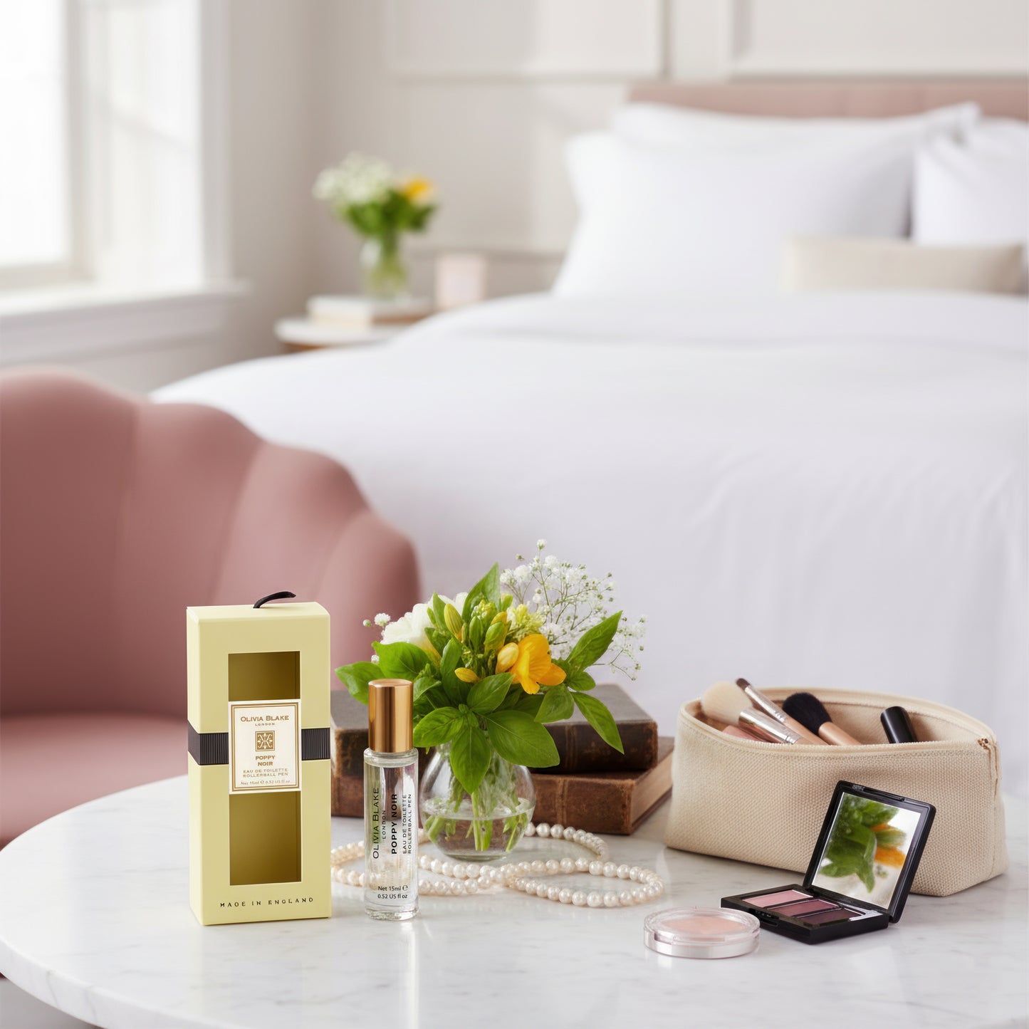 Olivia Blake Poppy Noir Perfume Roller Ball – 15 ml/0.52 fl oz Fine Fragrance Eau de Toilette, Travel Size Perfume for Women