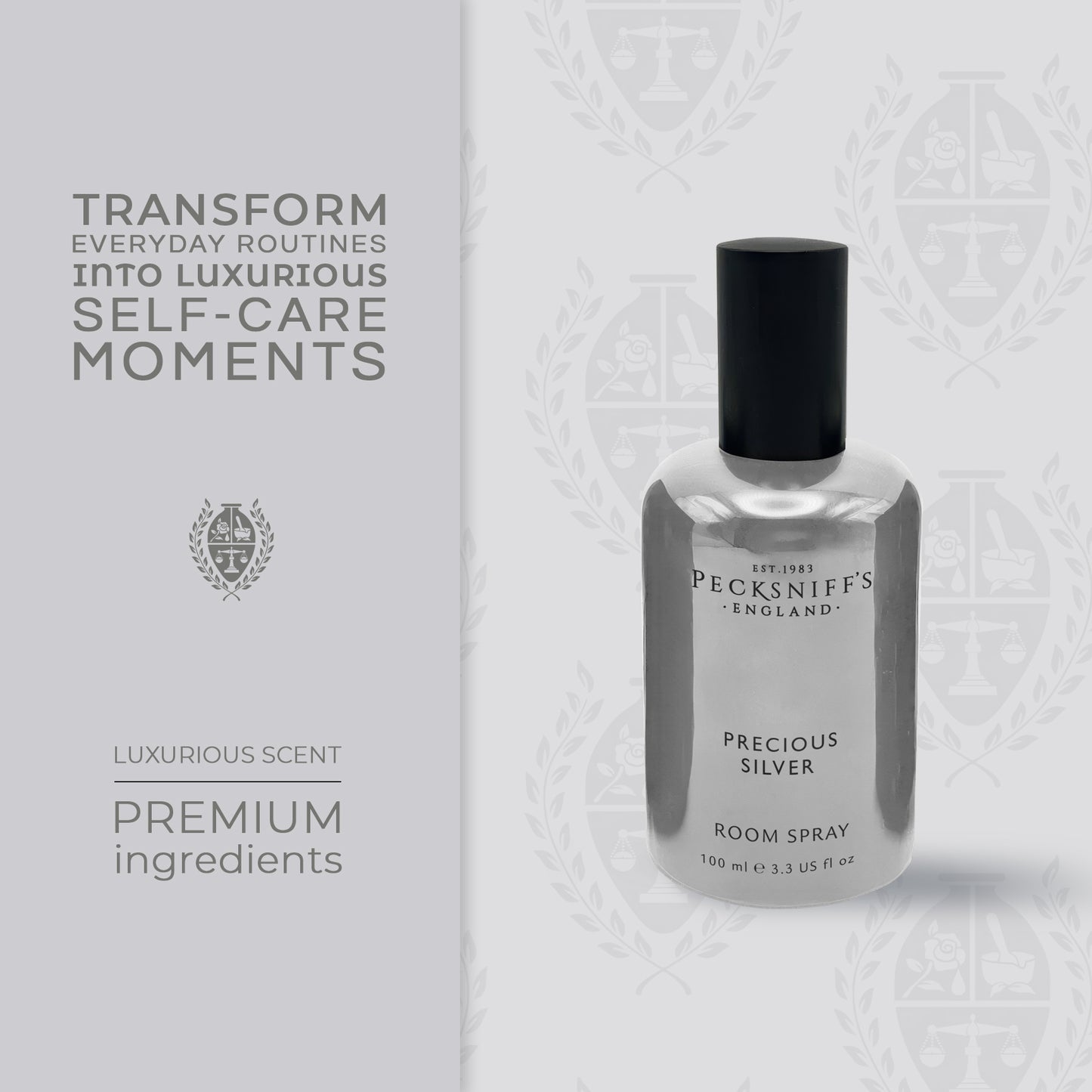 Pecksniffs Precious Silver Room Spray | 100ml/3.38 Fl Oz