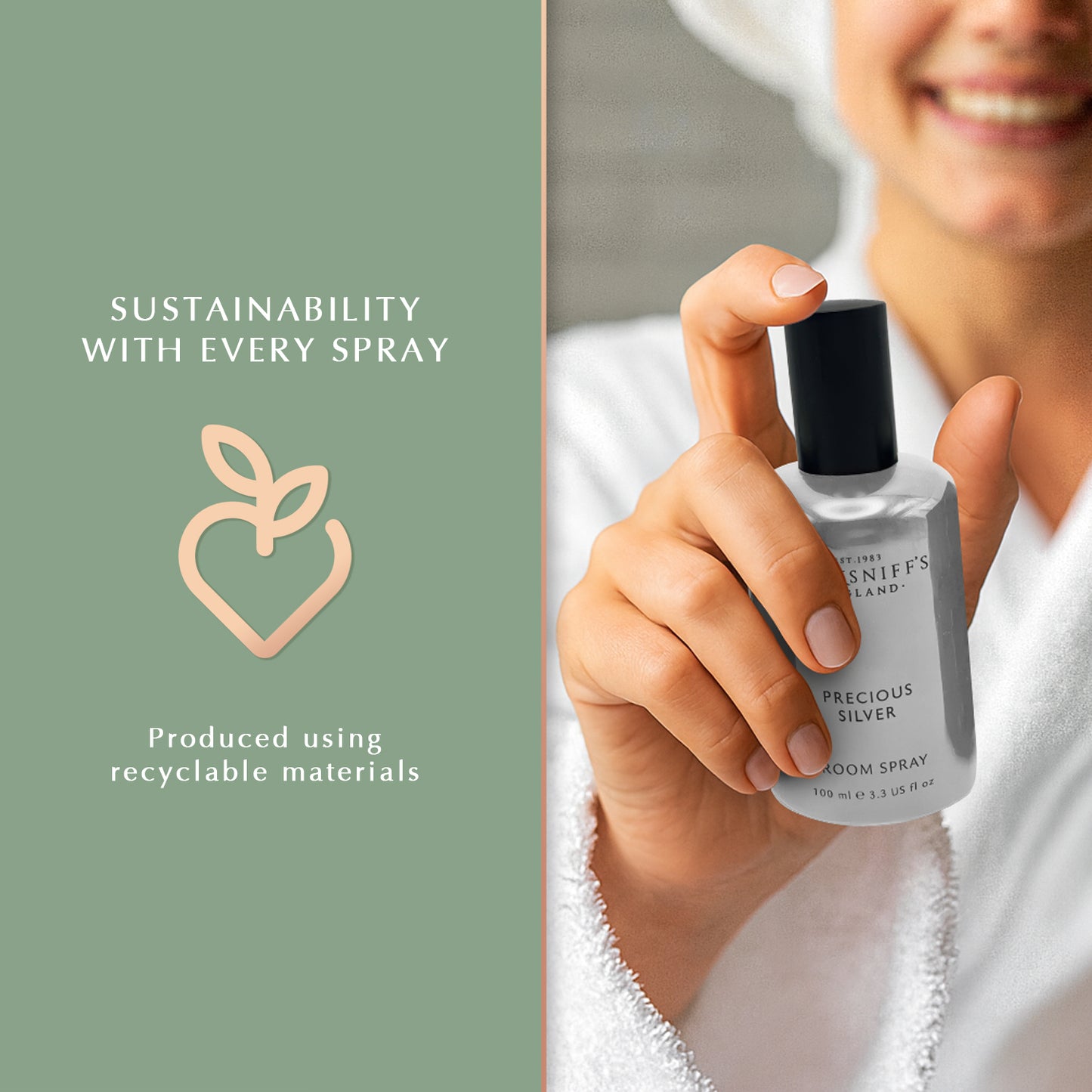 Pecksniffs Precious Silver Room Spray | 100ml/3.38 Fl Oz