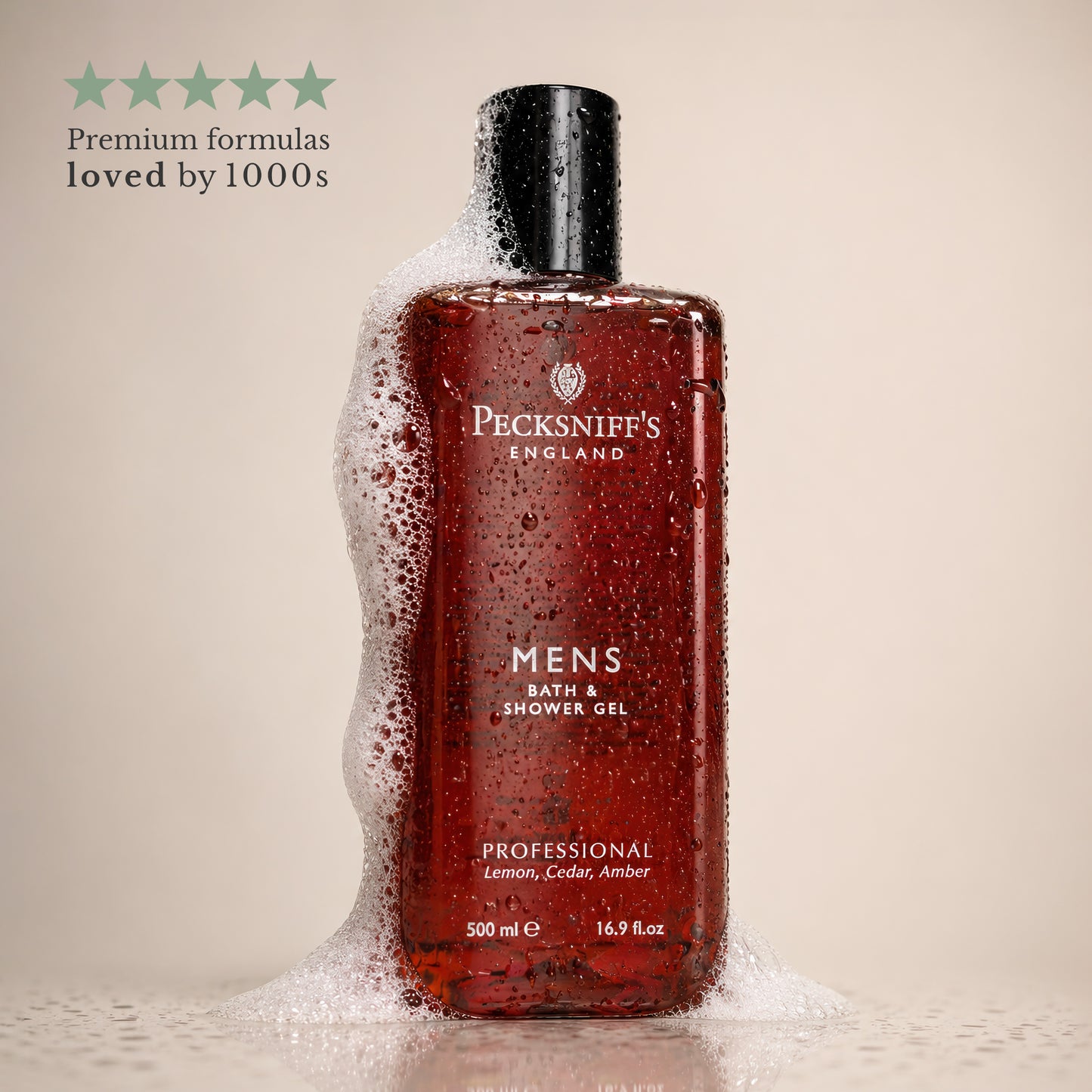 Pecksniffs Professional Men's Bath and Shower Gel | 500ml /16.9 Fl Oz