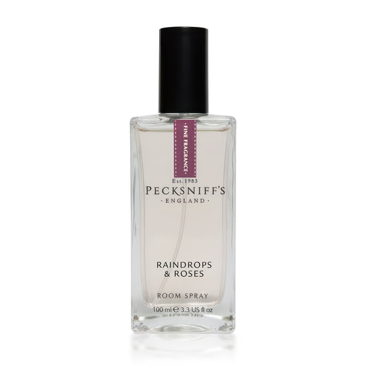 Pecksniffs Raindrops & Roses Square Room Spray | 100ml/3.38 Fl Oz