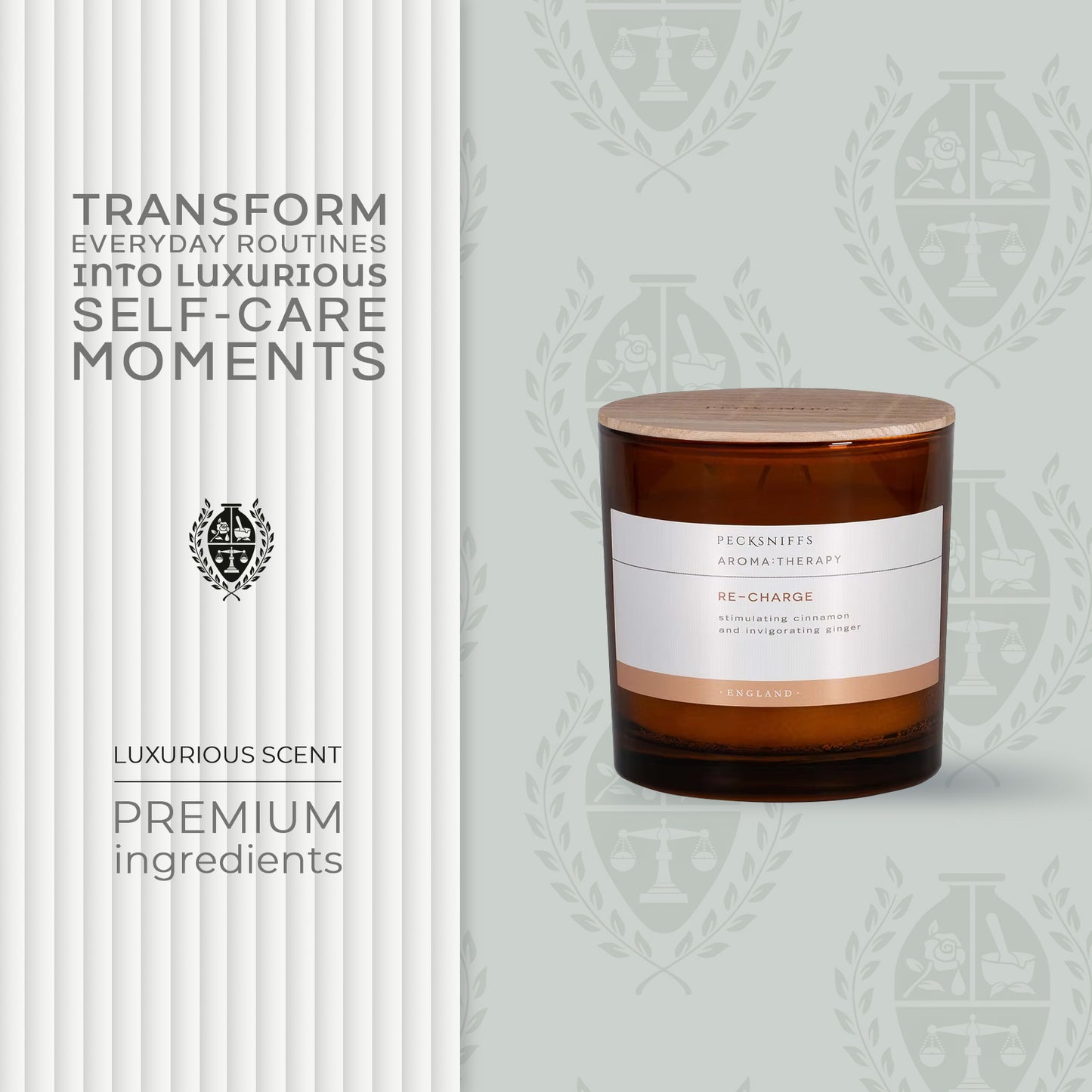 Pecksniffs Amber Re-Charge Candle | 3 Wicks, 550g/19.40oz