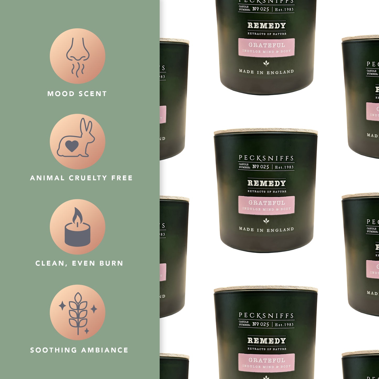 Pecksniff’s Aromatherapy Grateful Candle 3 Wick 19.4 oz/550 g, Honey Aloe Fragrance, Long Lasting Luxury Glass Candle for Relaxation, Home and Gifts