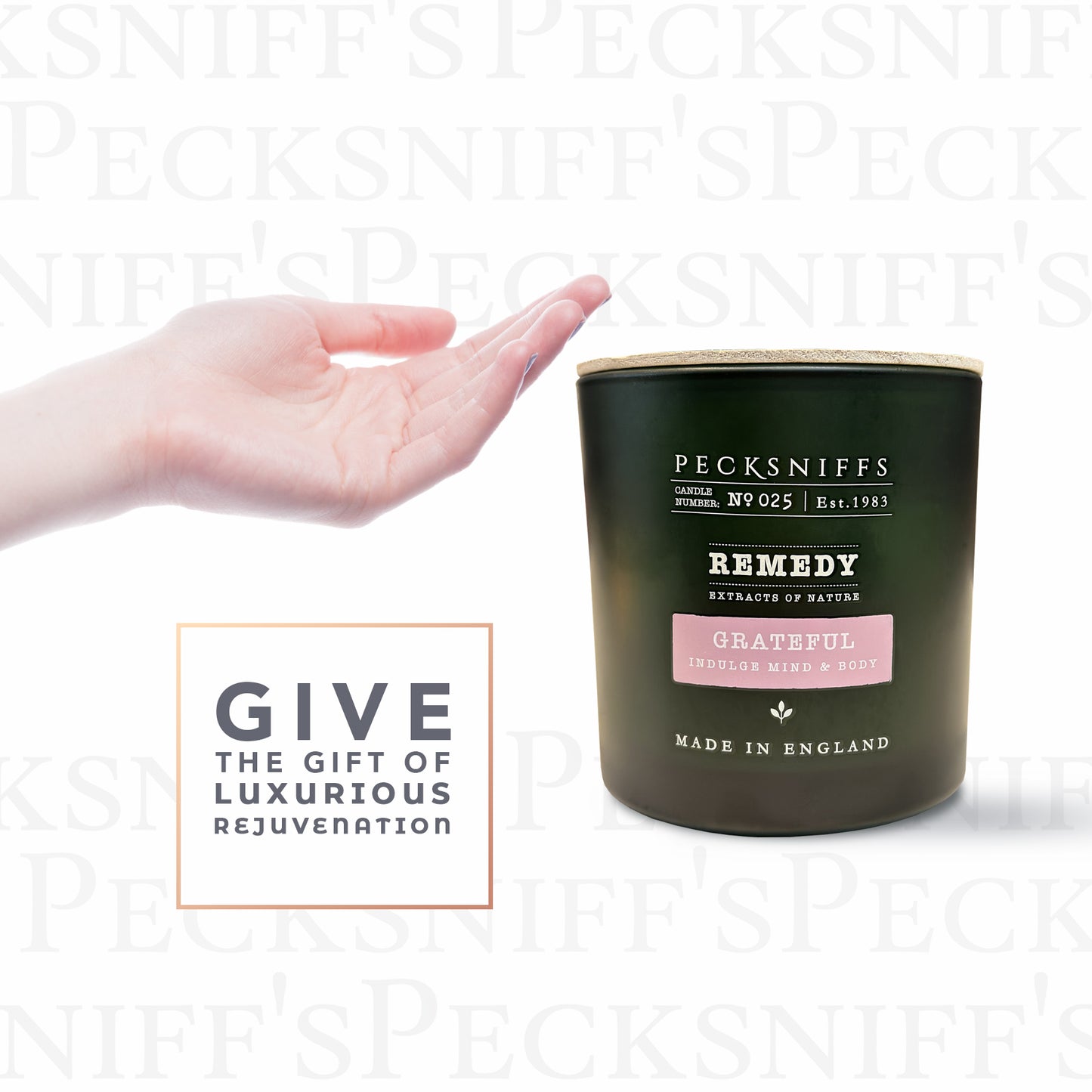 Pecksniff’s Aromatherapy Grateful Candle 3 Wick 19.4 oz/550 g, Honey Aloe Fragrance, Long Lasting Luxury Glass Candle for Relaxation, Home and Gifts