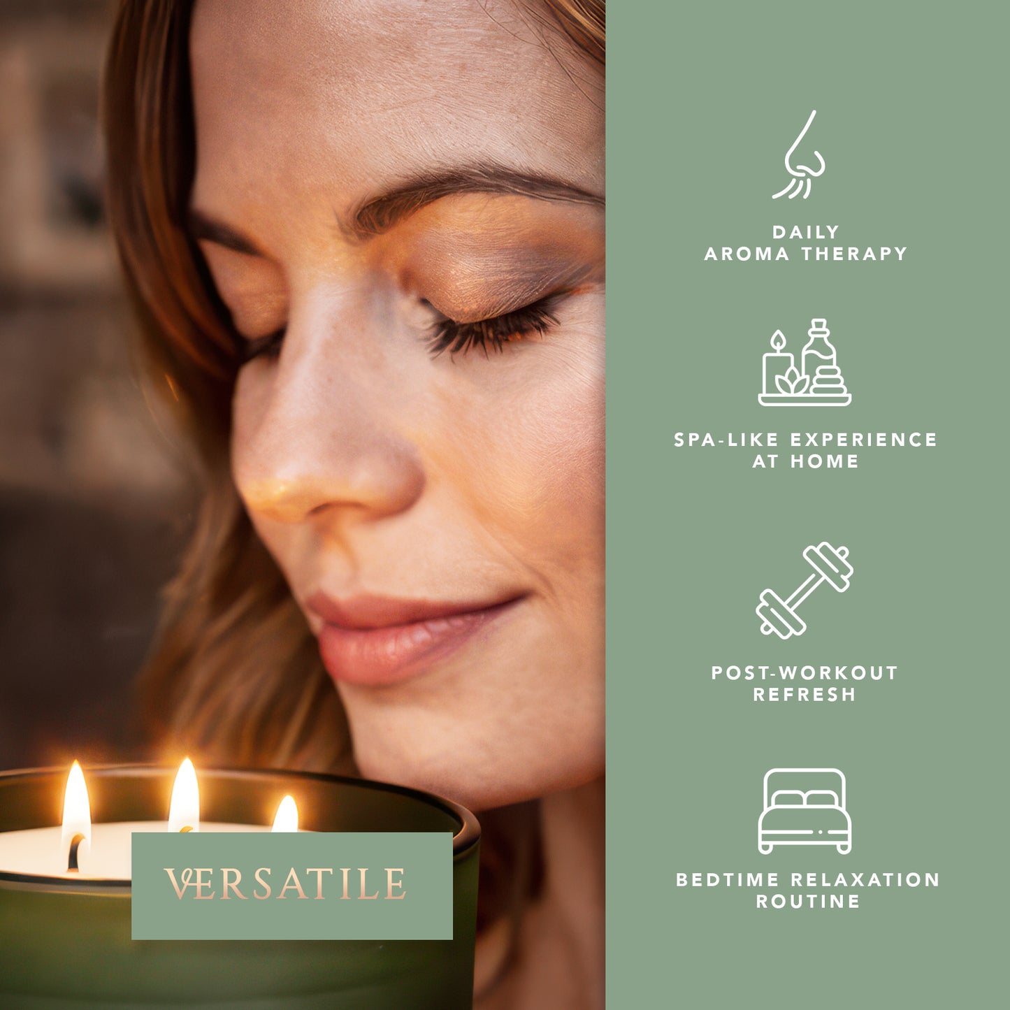 Pecksniff’s Aromatherapy Relax Candle 3 Wick 19.4 oz/550 g, Earthy Green Fragrance, Stress Relief, Long Lasting Luxury Glass Candle for Home Decor and Gifts