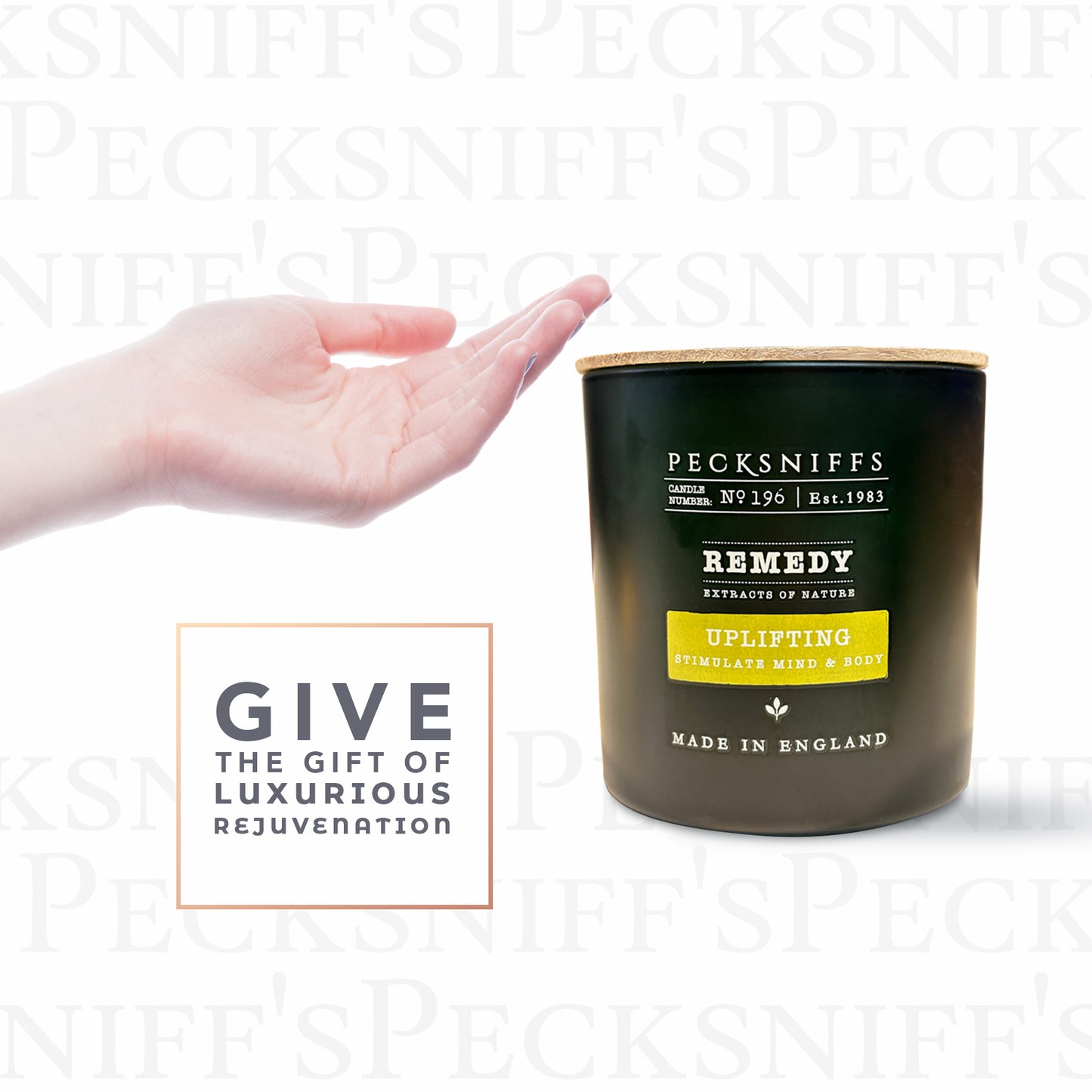 Pecksniff’s Aromatherapy Uplifting Candle 3 Wick 18.16 oz/515 g, Citrus Green Tea Fragrance, Grapefruit Lemon Notes, Energizing Luxury Glass Candle for Home and Gifts