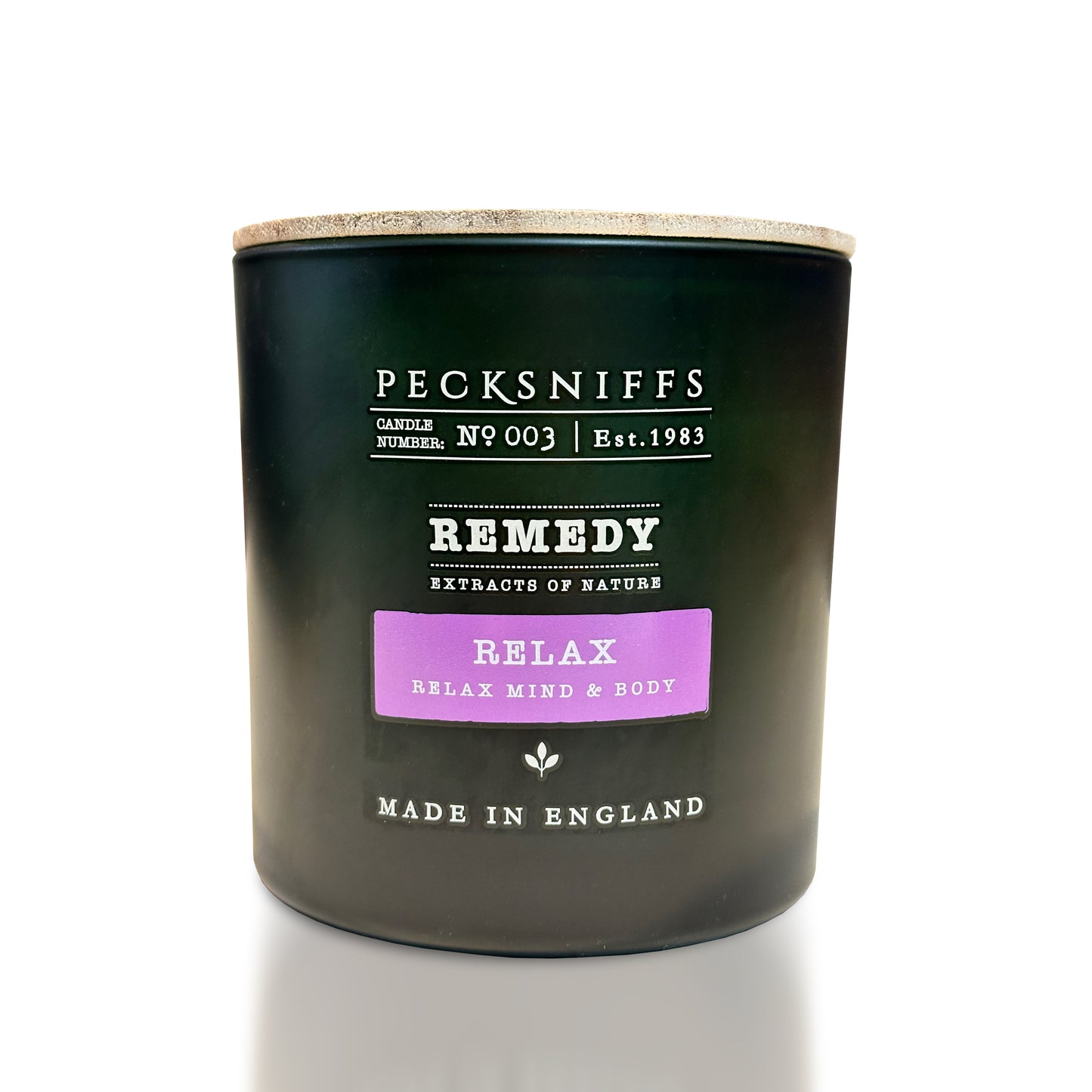 Pecksniffs Remedy Green Tall Relax Candle | 3 Wicks, 550g /19.4 oz