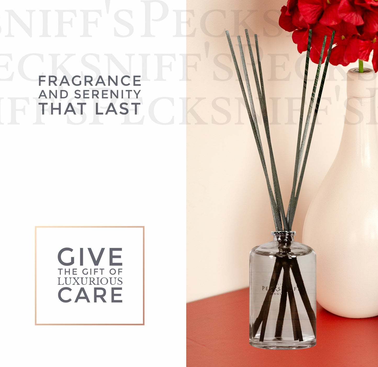 Pecksniffs Rose & Peony Diffuser | 200ml/6.76 Fl Oz