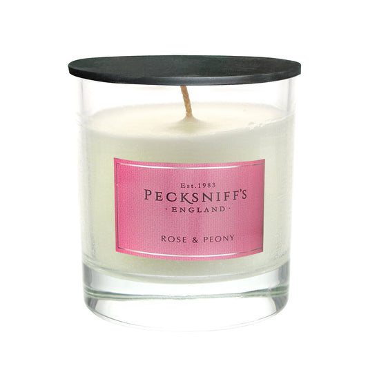 Pecksniff's Classic Rose & Peony Scented Candle | 1 Wick, 184g/6.49oz