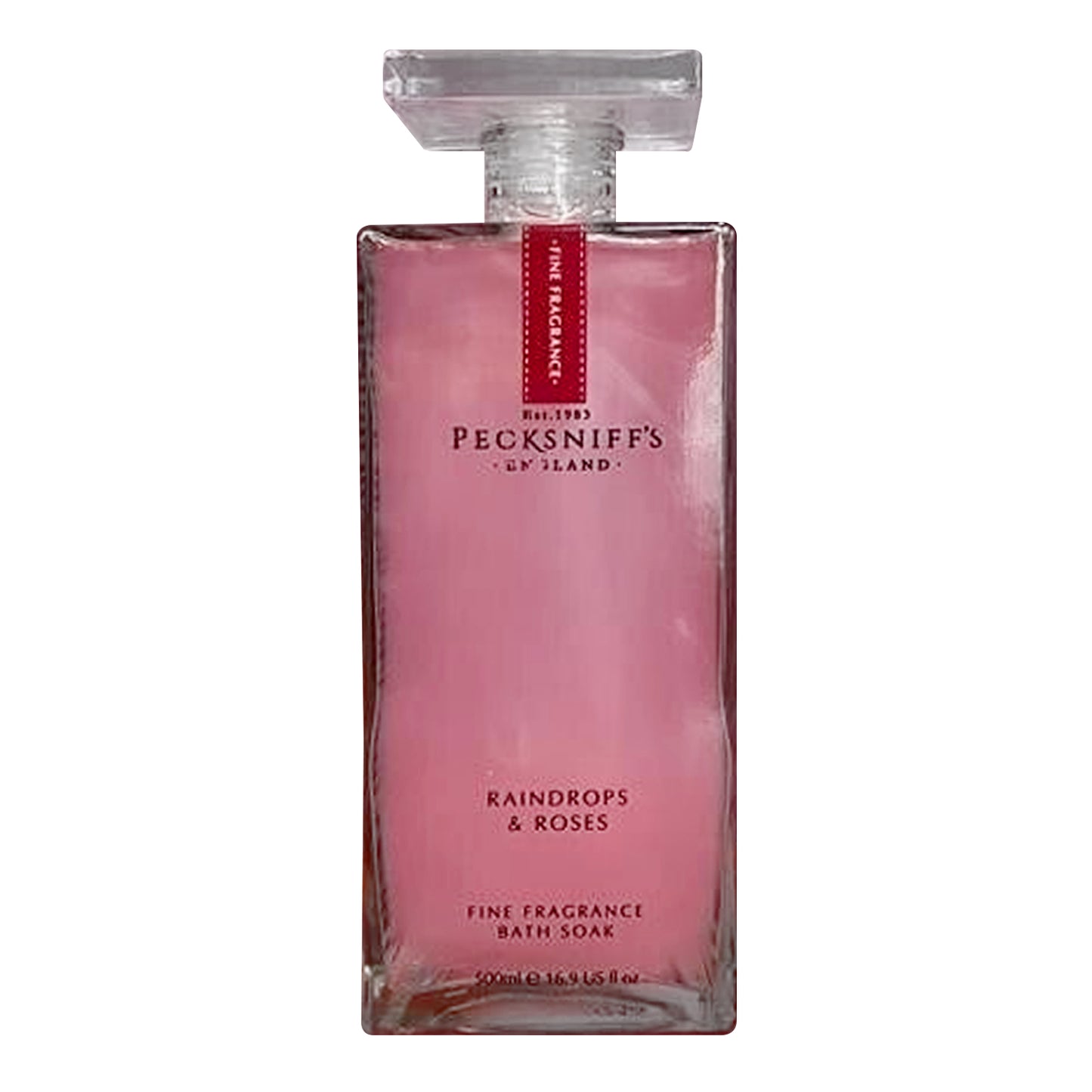 Pecksniffs Prestige Raindrops & Roses Bath Soak Decanter | 500ml/16.9 Fl Oz