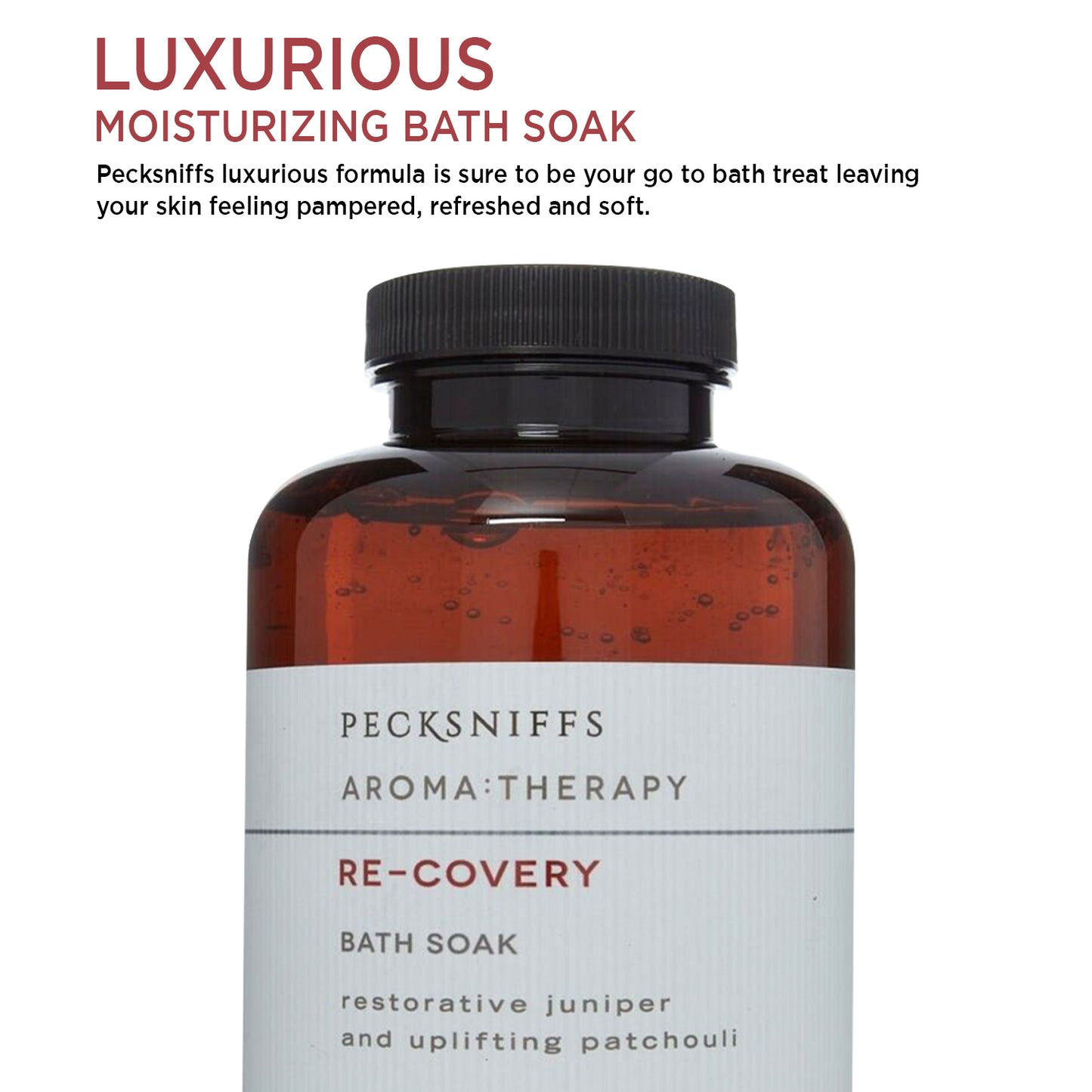 Pecksniffs Aroma:Therapy Re-Covery Bath Soak Decanter | 500ml/16.9 Fl Oz