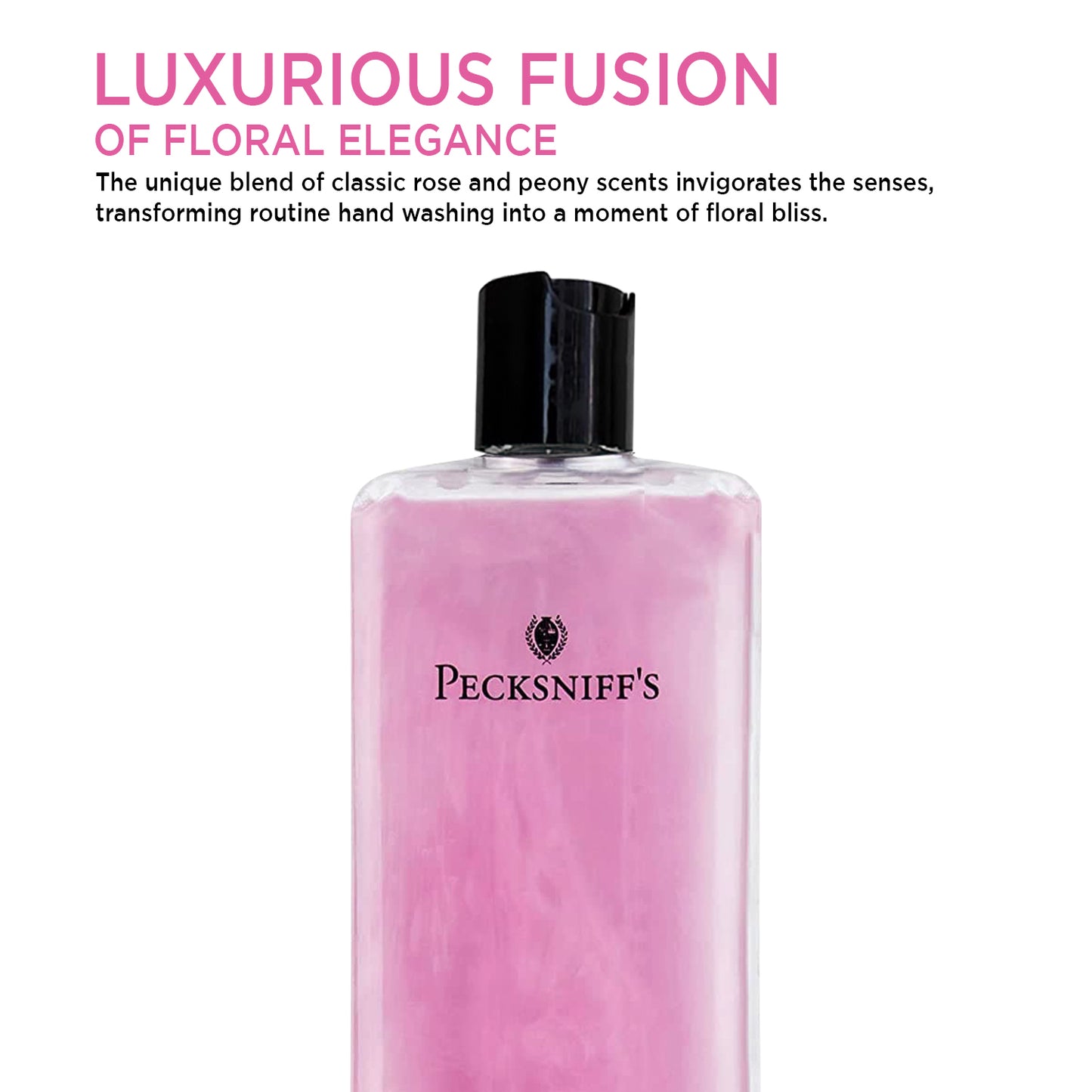 Pecksniffs Classic Rose & Peony Scented Moisturizing Hand Wash Refill | 1L/1000ml, 33.8 Fl oz
