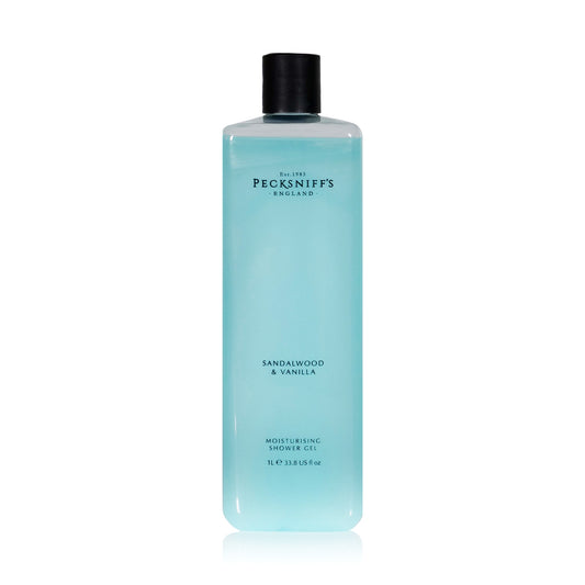 Pecksniffs Sandalwood & Vanilla Moisturizing Shower Gel | 1000 ml / 33.80 Fl Oz