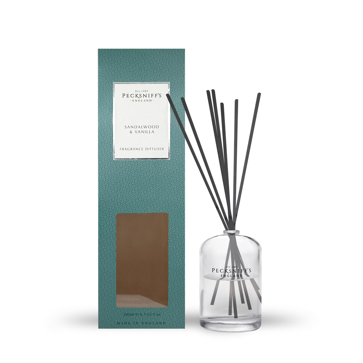 Pecksniff's Sandalwood & Vanilla Diffuser | 200ml/6.76 Fl Oz