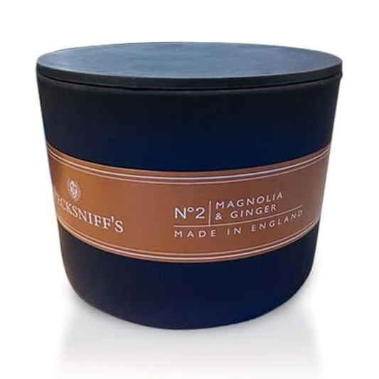 Pecksniffs Black Magnolia & Ginger Scented Candle | 3 Wicks, 283g/9.9oz
