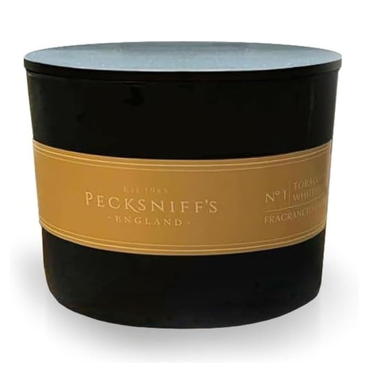 Pecksniffs Tobacco & White Wood Candle | 3 Wicks, 515g /18.16oz