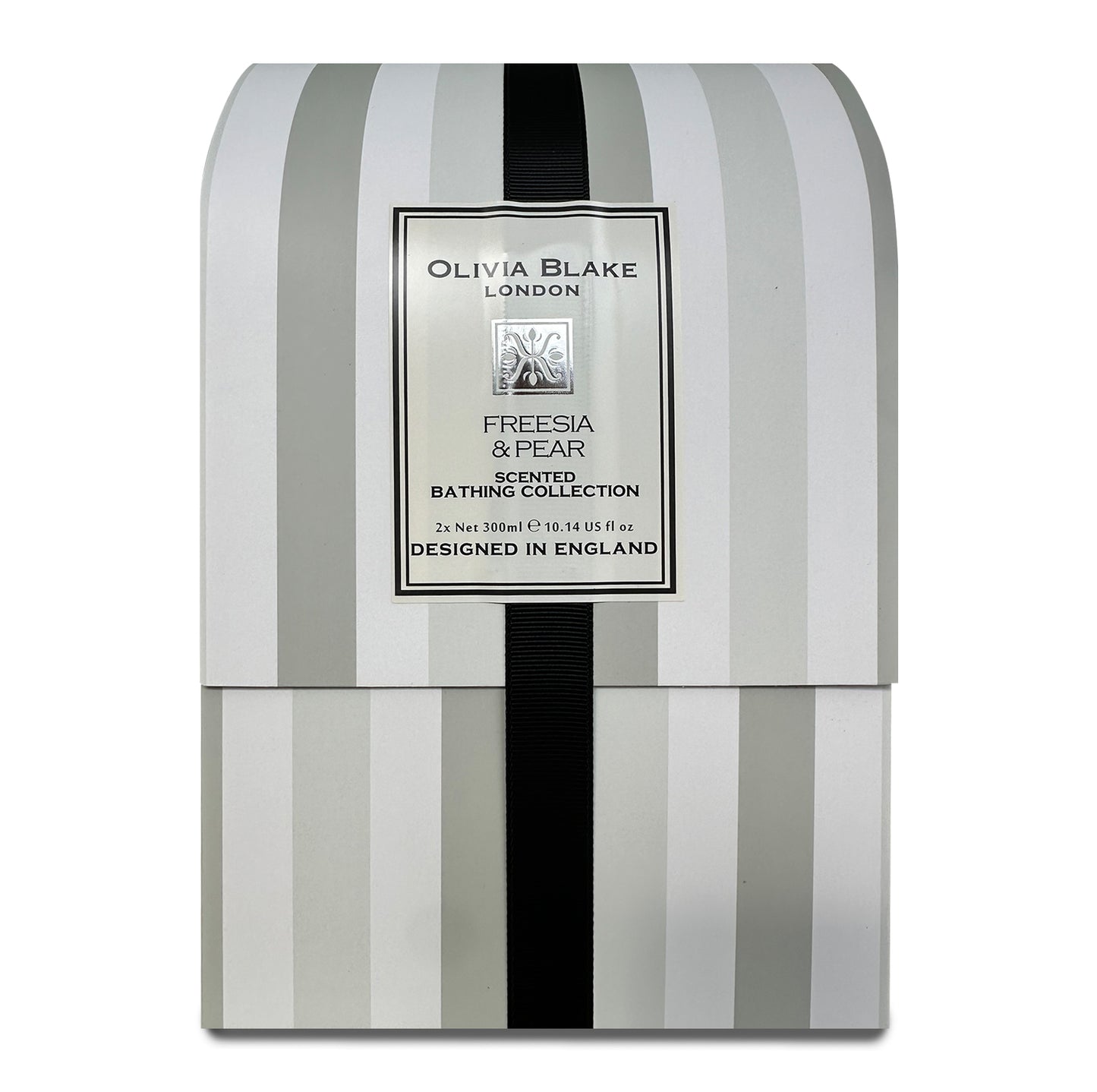 Olivia Blake Freesia & Pear Bathing Collection Gift Set, Luxurious Bath & Body Essentials in Elegant Keepsake Box, Includes Shower Gel and Body Lotion, Designed in England, 300ml/10.14 fl oz