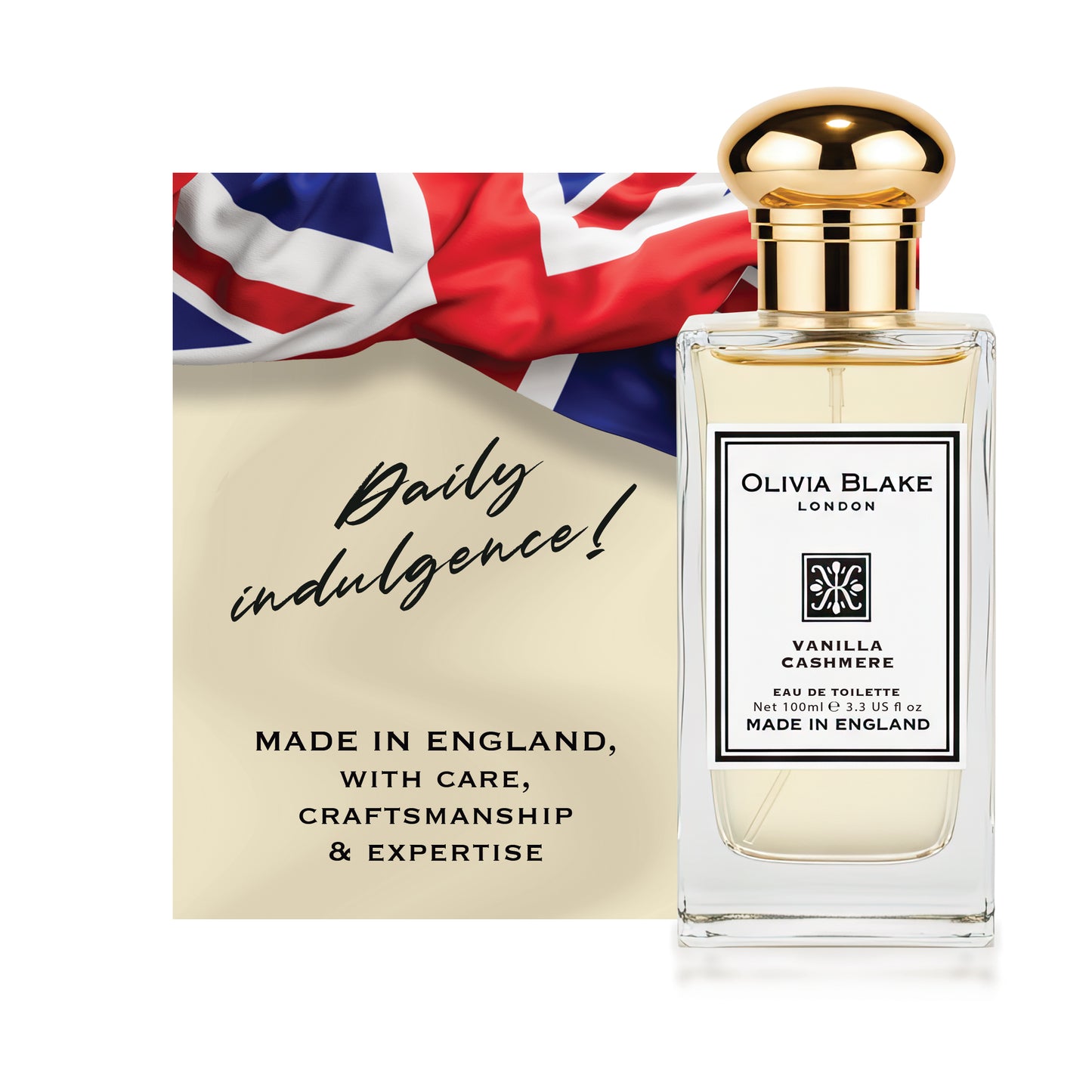 Olivia Blake Vanilla Cashmere Perfume for Women – Fine Fragrance Eau de Toilette Spray, 100 ml/3.3 fl oz