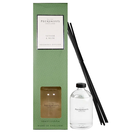 Pecksniffs Vetiver & Musk Diffuser | 100ml/3.38 Fl Oz